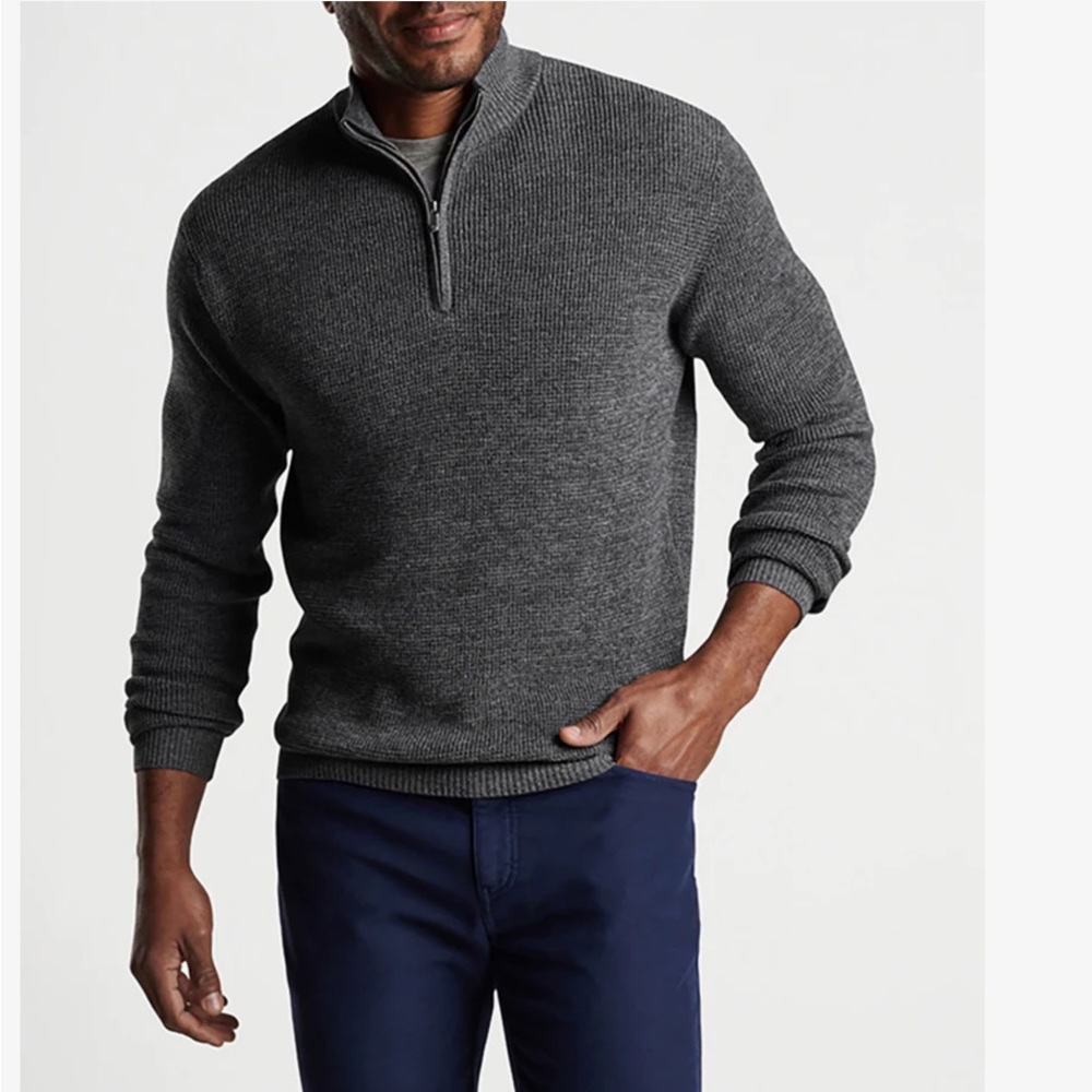 Peter Millar Crown Kitts Men's Twisted 1/4 Zip Sweater MS22S05  Size XXL